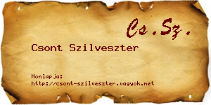 Csont Szilveszter névjegykártya